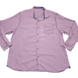 Tommy Bahama Button Shirt XXL Purple Long Sleeve Relaxed Resort Vacation Dadcore
